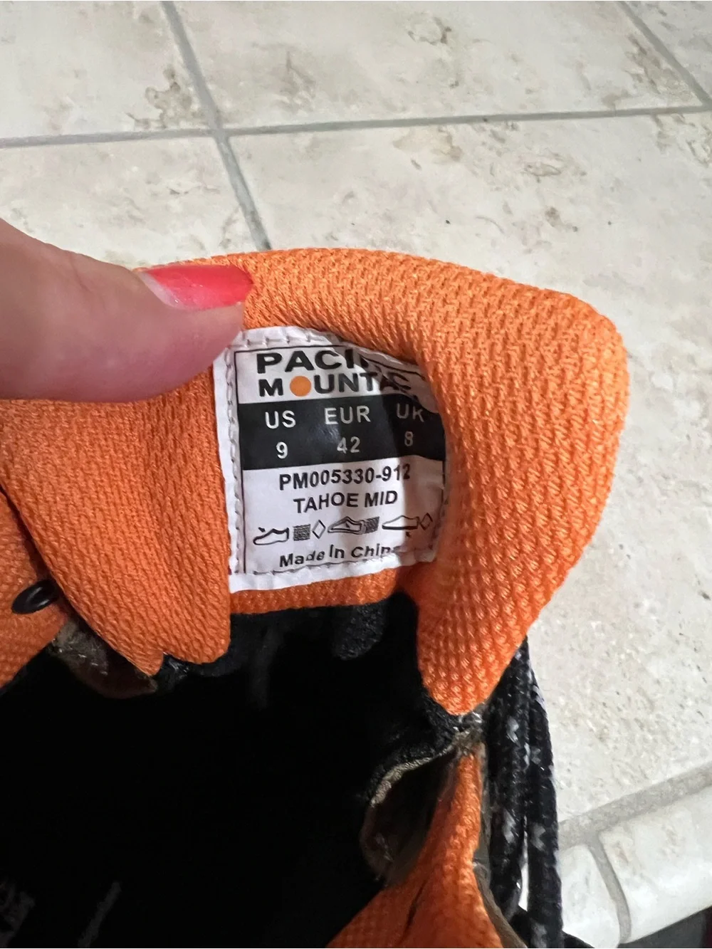 Men's Brown & Orange Hiking Boots